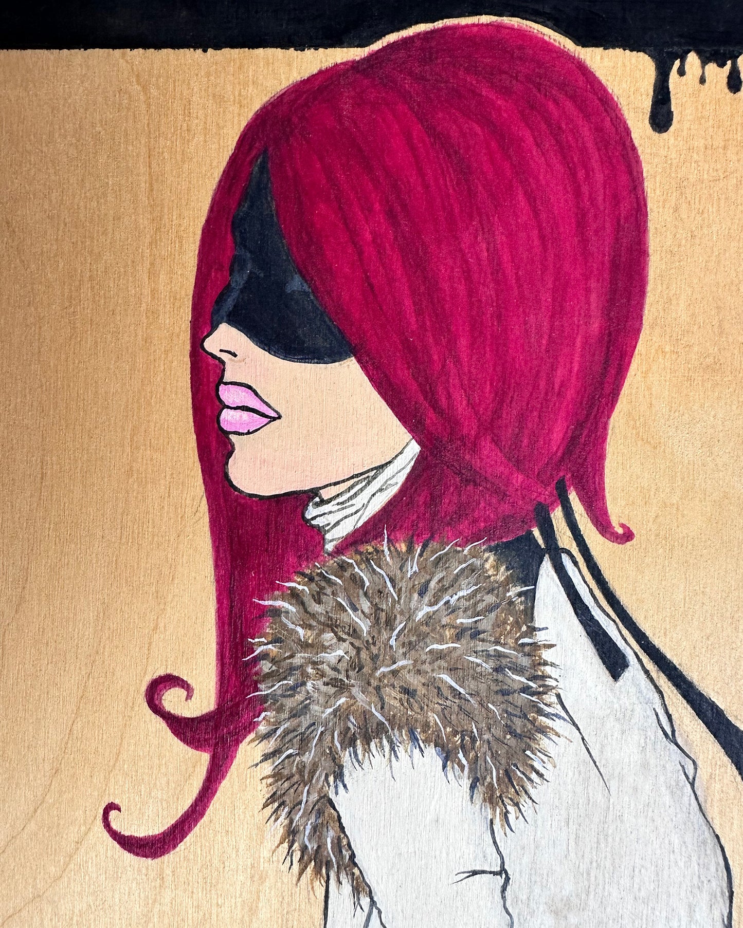 Blindfold, Acrylic on Wood Panel