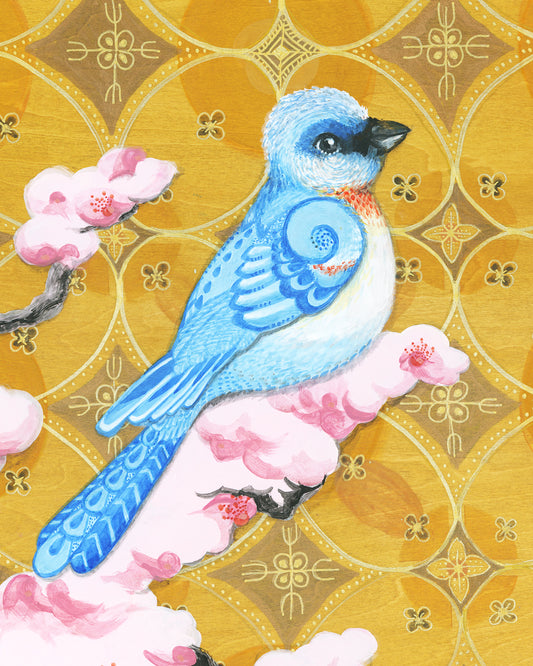 Semiprecious Blossoms, 8"x8"