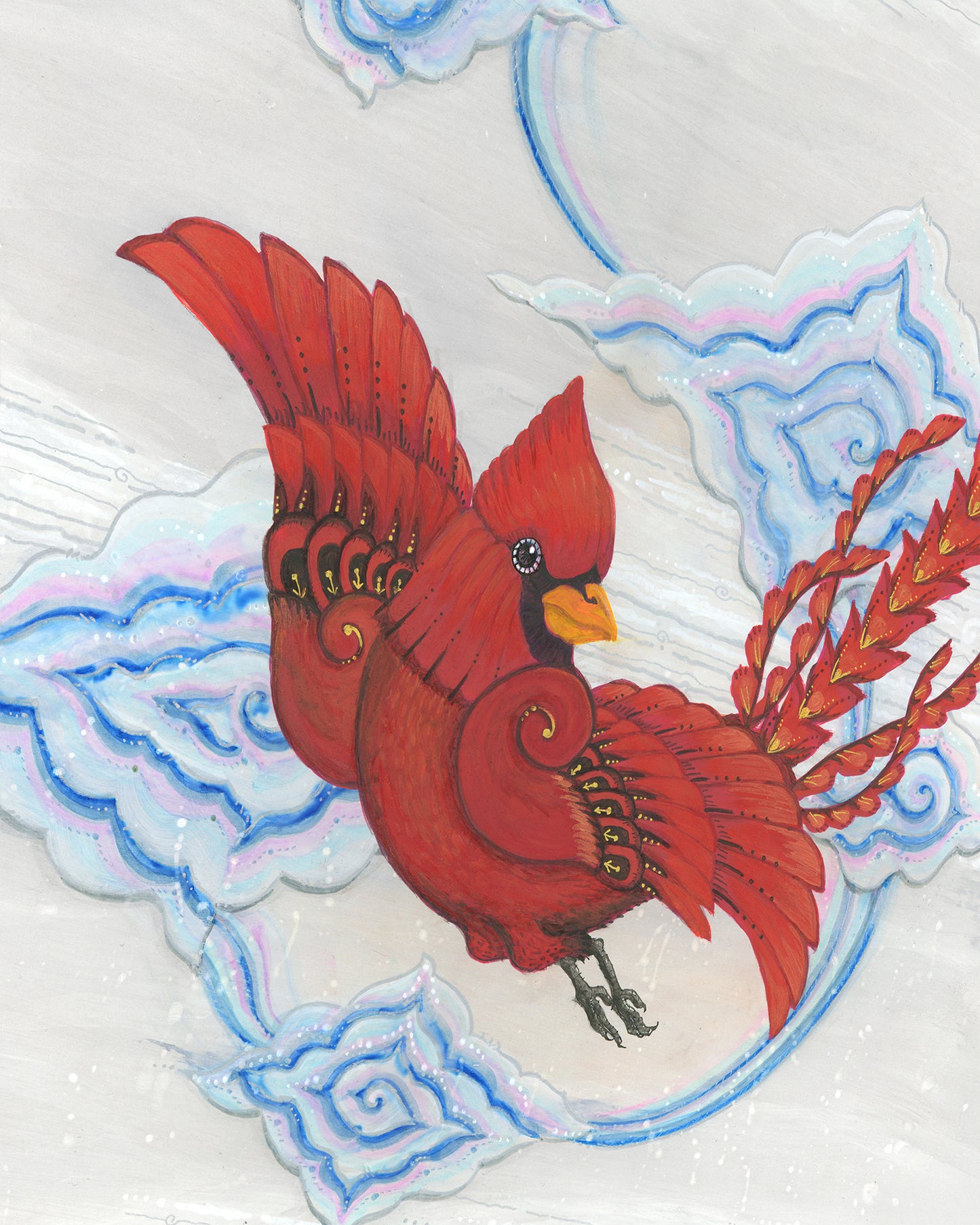 The Scarlet Sentinel, 8"x8"