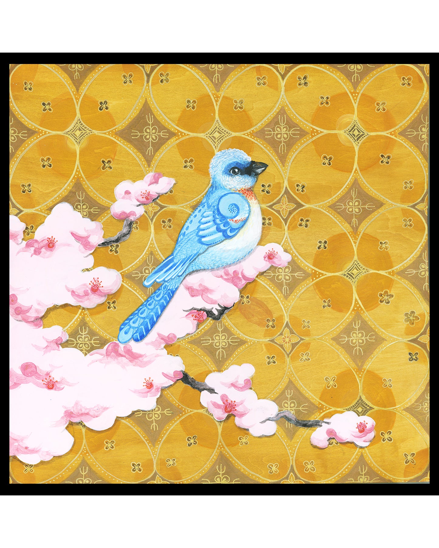 Semiprecious Blossoms, 8"x8"
